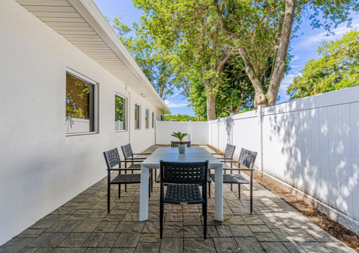 The back patio at APN Naples in Naples, Florida.